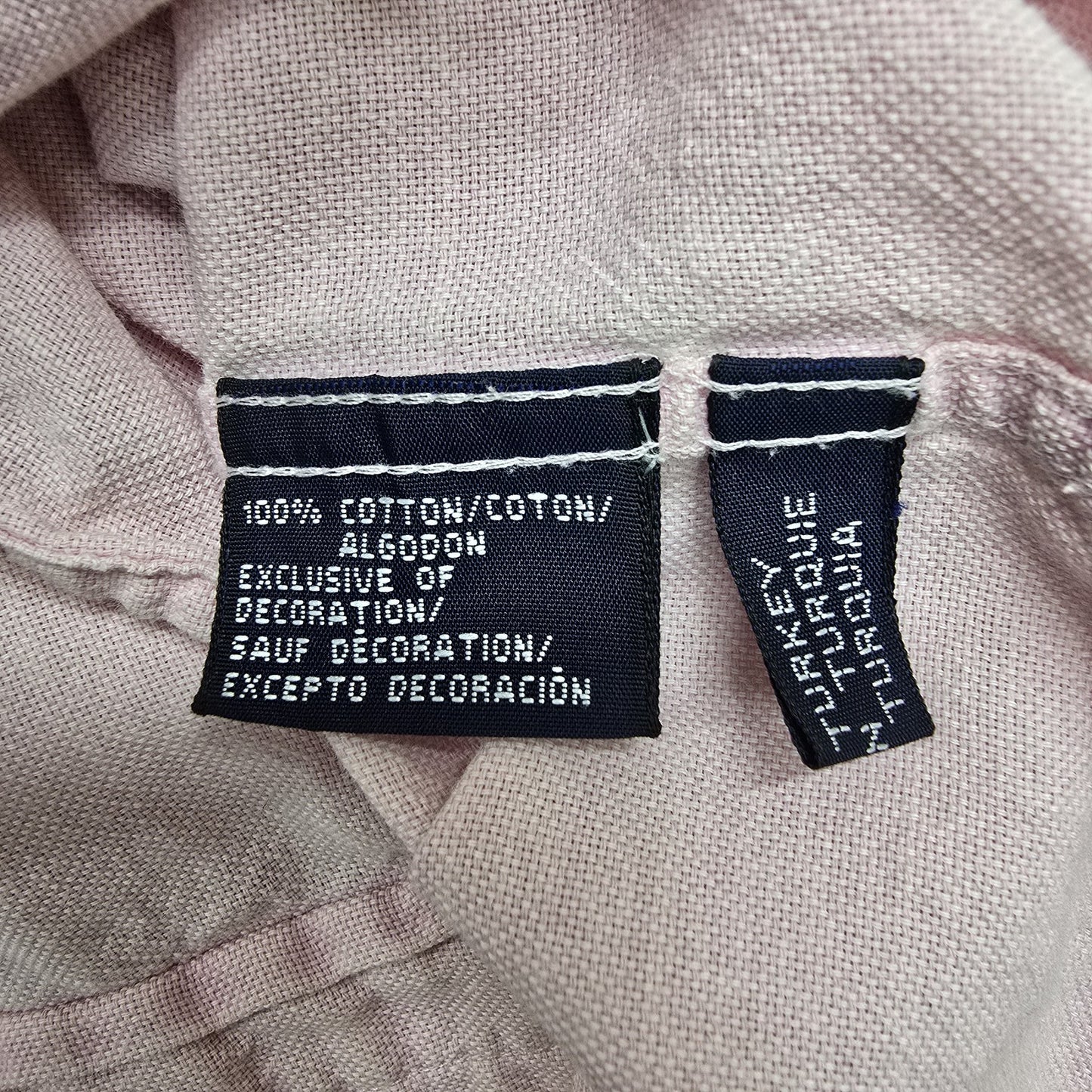 Tommy Hilfiger Men's Pink Cotton Button-Down Shirt Size M