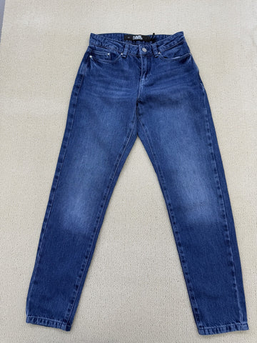 Karl Lagerfeld Women's Blue Size 24 Jeans 100% Cotton Denim Turkey