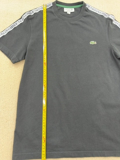 Lacoste Men's Navy Cotton Short Sleeve T-Shirt S Regular Fit Croc Embroidered