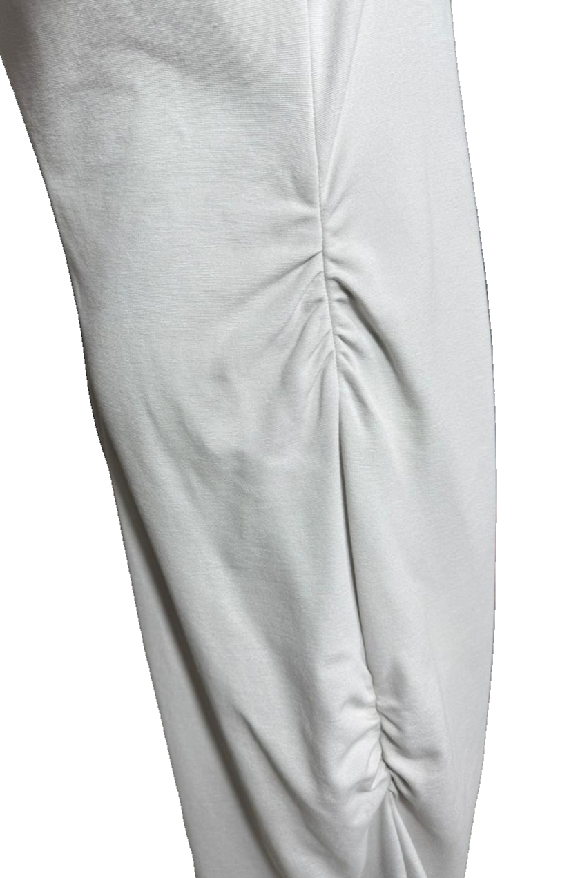 BNWT Giorgio Armani High Neck Tie Detail Midi Dress Long Sleeve Ruched Size 44