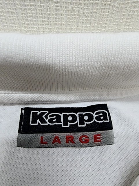 Kappa Men's White Polo Shirt Large 100% Cotton Short Sleeve