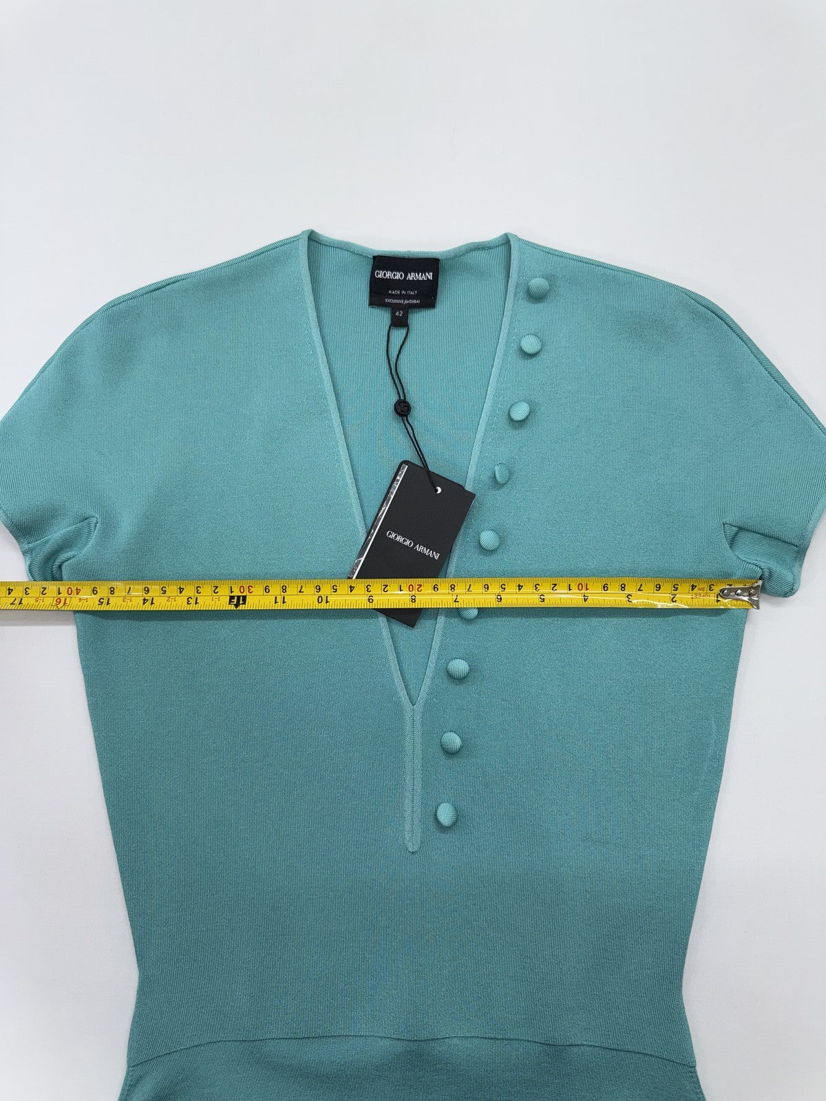 Giorgio Armani Women’s Teal Ribbed Bodysuit EU 42