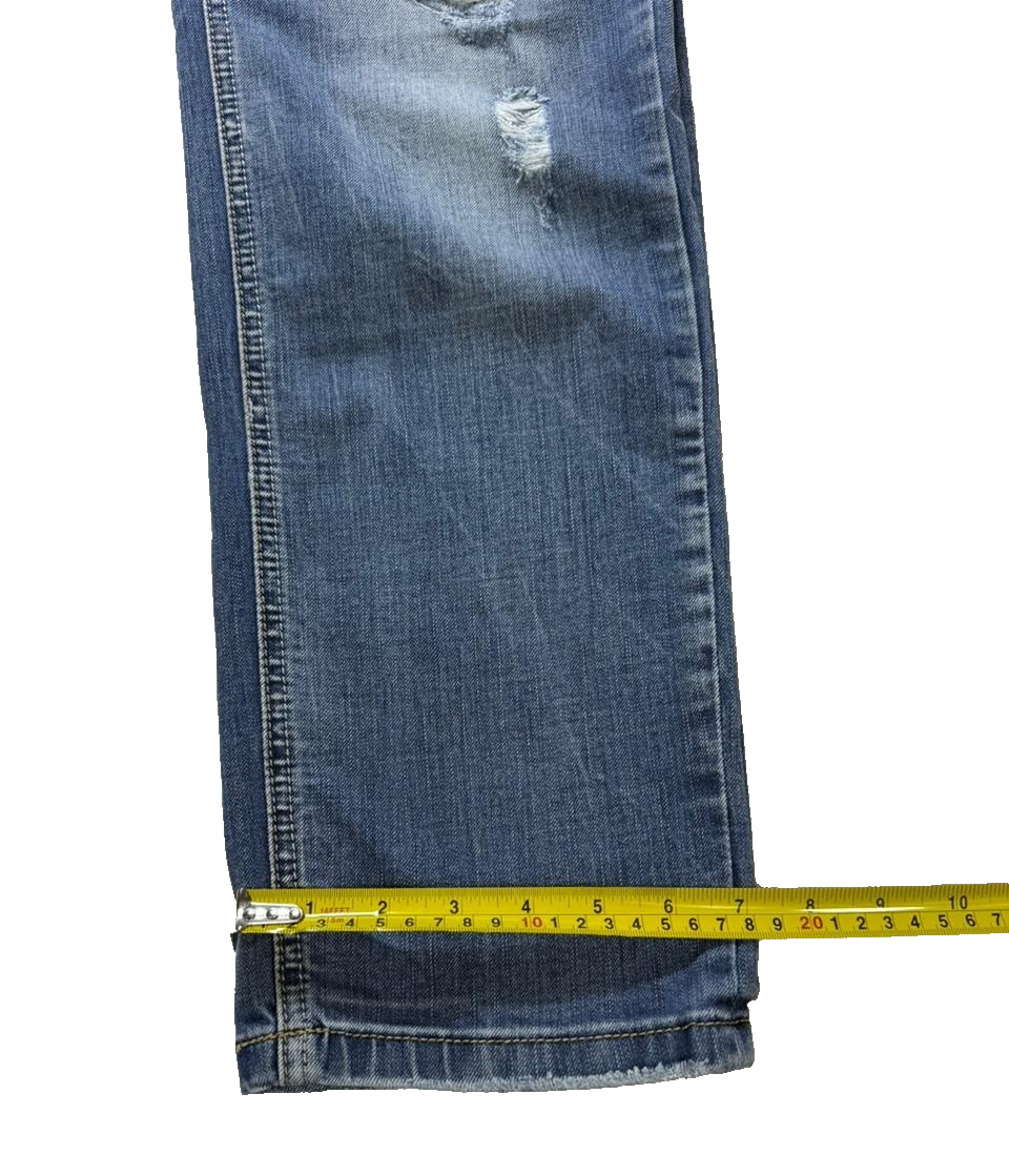 Stone Island Men's Distressed Ripped Jeans Blue Denim Slim Fit size W39 L40
