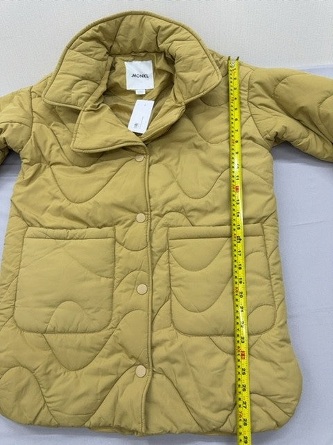 Monki Yellow Puffer Jacket Women XS Winter Regular Fit