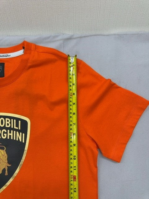Automobili Lamborghini Orange Men's Short Sleeve Cotton T-Shirt L