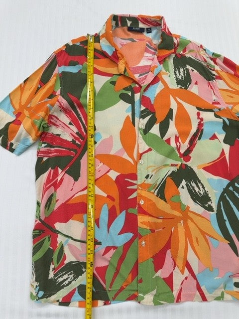 Kiabi Men's Multicolor Floral Tropical Shirt Size M