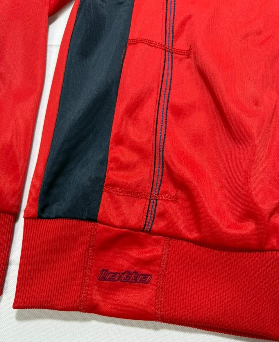 Lotto Red Track Jacket Men's Full Zip Retro Sportswear Size M