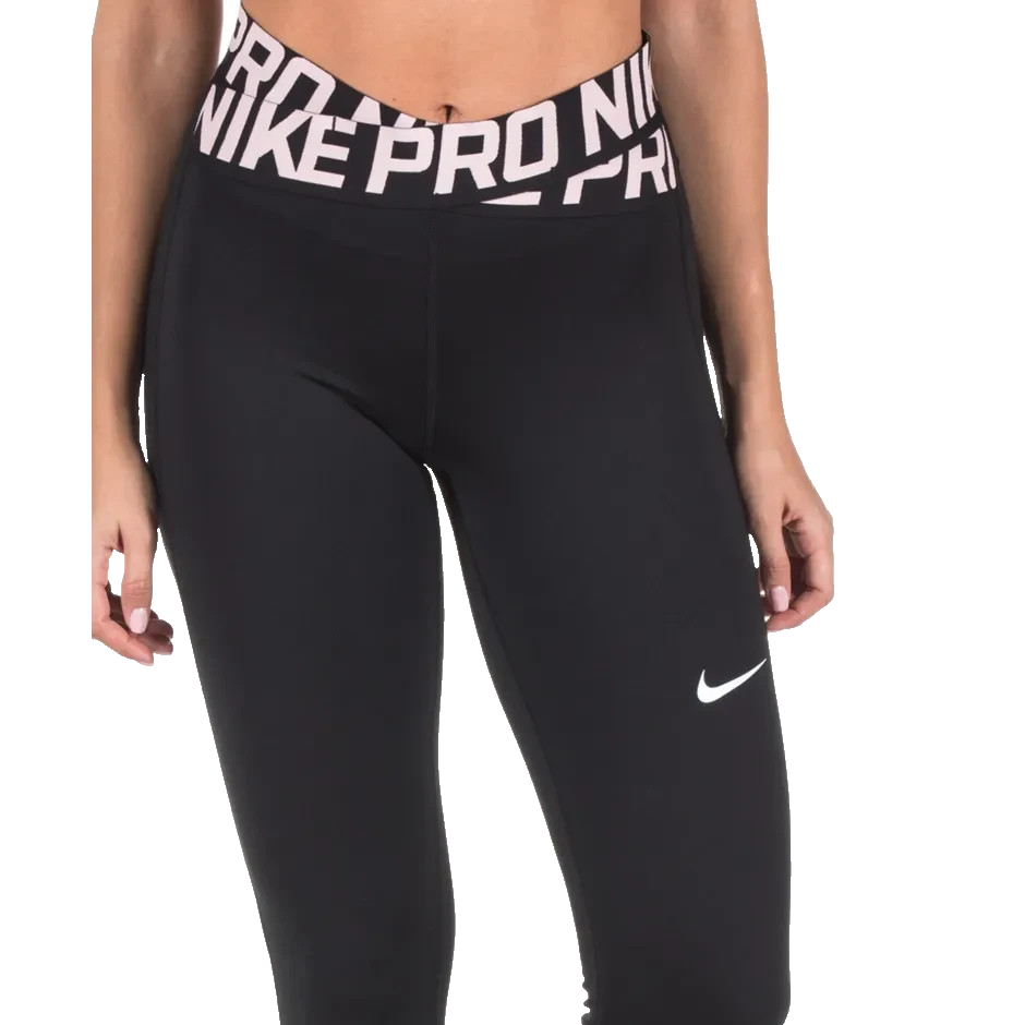 Women Nike Pro Intertwist 7/8 Crop Black XS Leggings