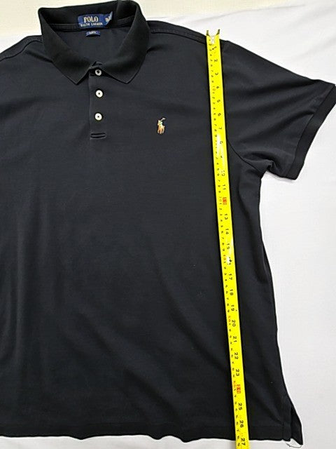 Polo Ralph Lauren Men's Black Slim Fit Polo Shirt XXL Short Sleeve