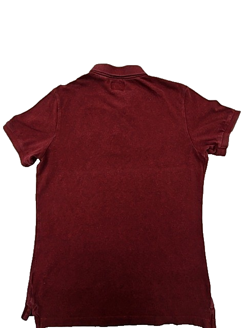 Superdry Men's Burgundy L Short Sleeve Polo Shirt Embroidered Logo