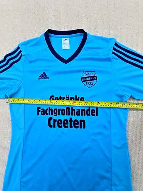 Adidas Men's Blue V-Neck Long Sleeve Jersey Size L Sports Mesh