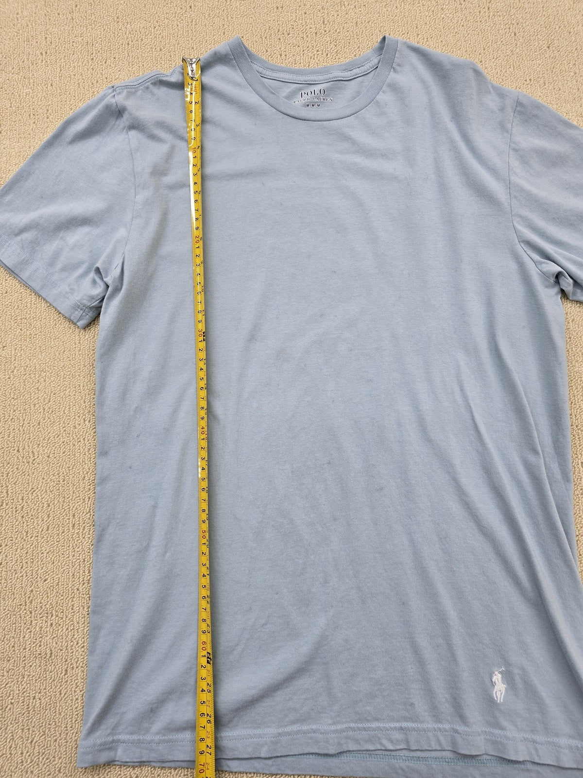 Polo Ralph Lauren Men's M Classic Fit Light Blue Cotton T-Shirt