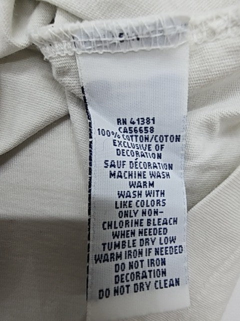 Polo Ralph Lauren Boys White Logo T-Shirt Size L/G Crew Neck Cotton