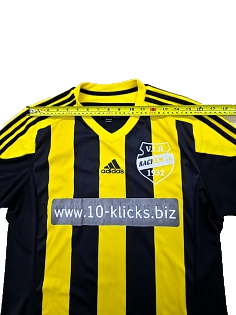 Adidas Men's Yellow Black Striped Soccer Jersey(#7) L Climacool