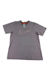 Nike Men's Gray T-Shirt – Size S, Logo, Short Sleeve
