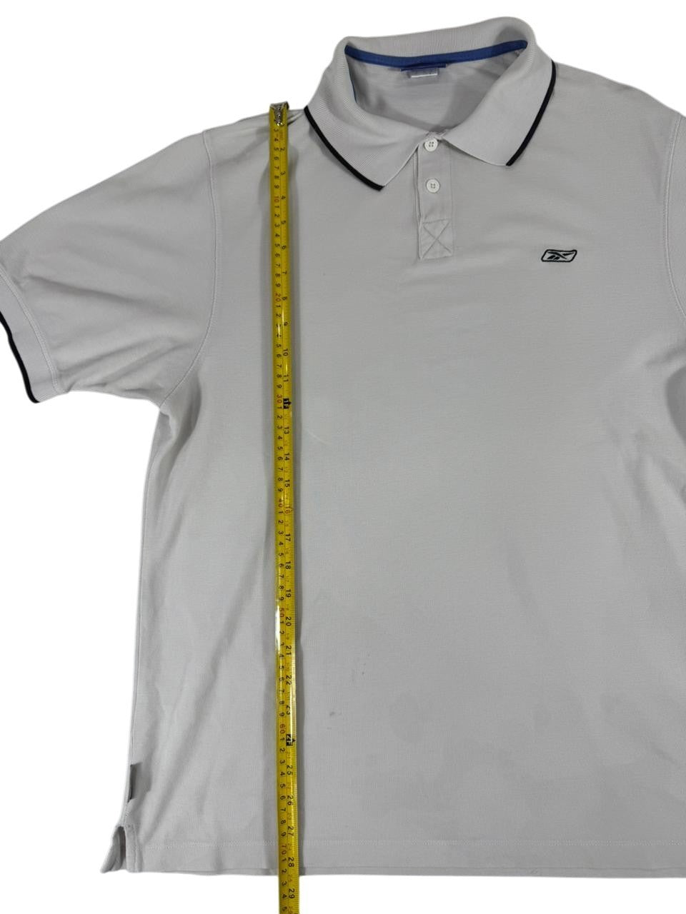 Reebok Men's Polo Shirt White Short Sleeve Classic Logo Casual Size XL