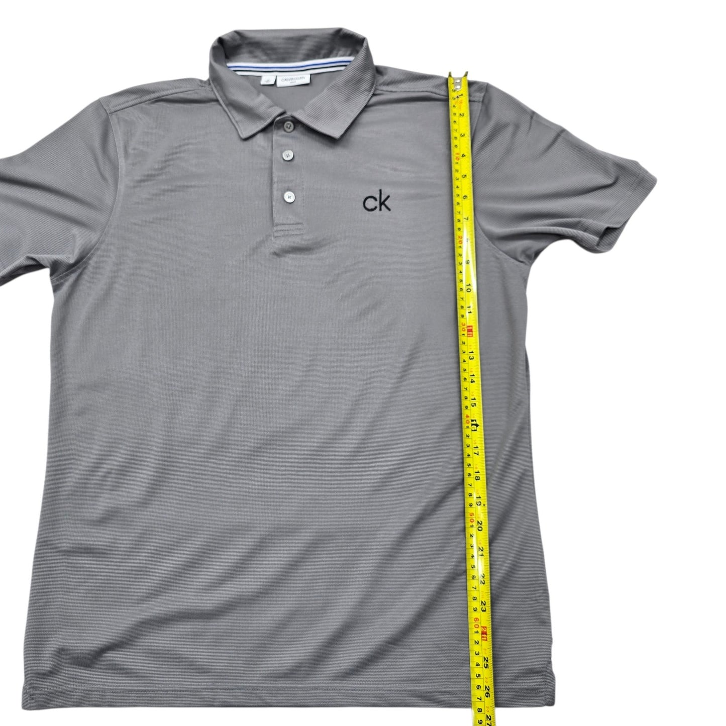 Calvin Klein Men Gray Polo Shirt size M product image 8