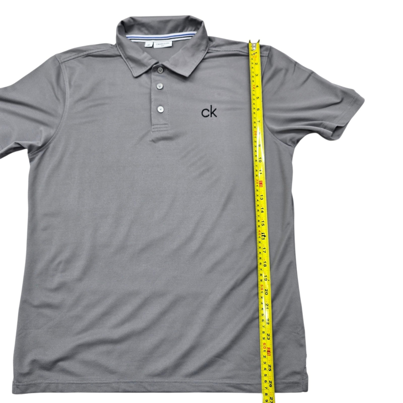 Calvin Klein Men Gray Polo Shirt size M product image 8
