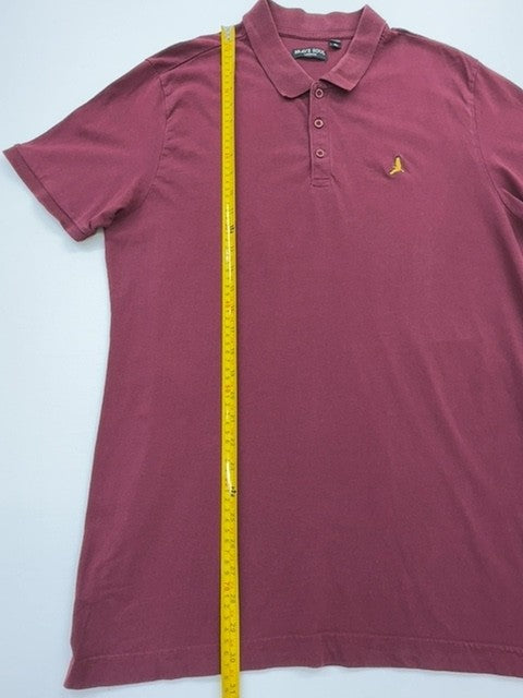 Brave Soul Men's XL Burgundy Short Sleeve Polo Shirt