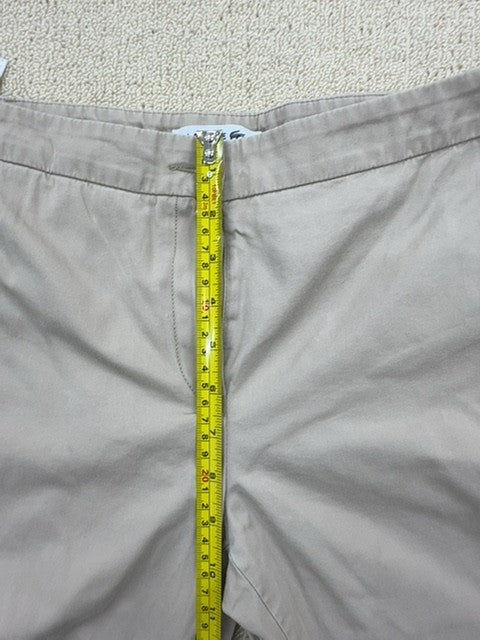 Lacoste Women's Vintage Beige Chino Pants Sz 34x32 Slim Fit France