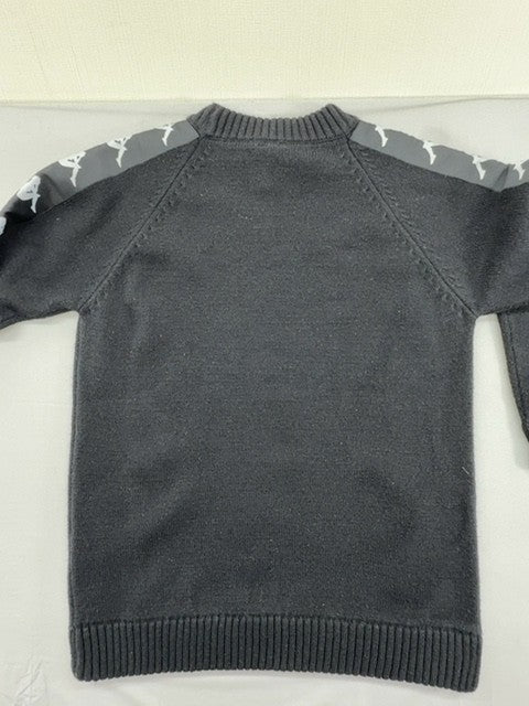 Kappa Unisex Crewneck Sweater Black Medium Long Sleeve Logo Knit