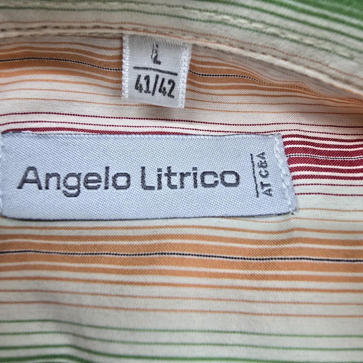 Angelo Litrico Multi-Color Striped Short Sleeve Shirt 41/42