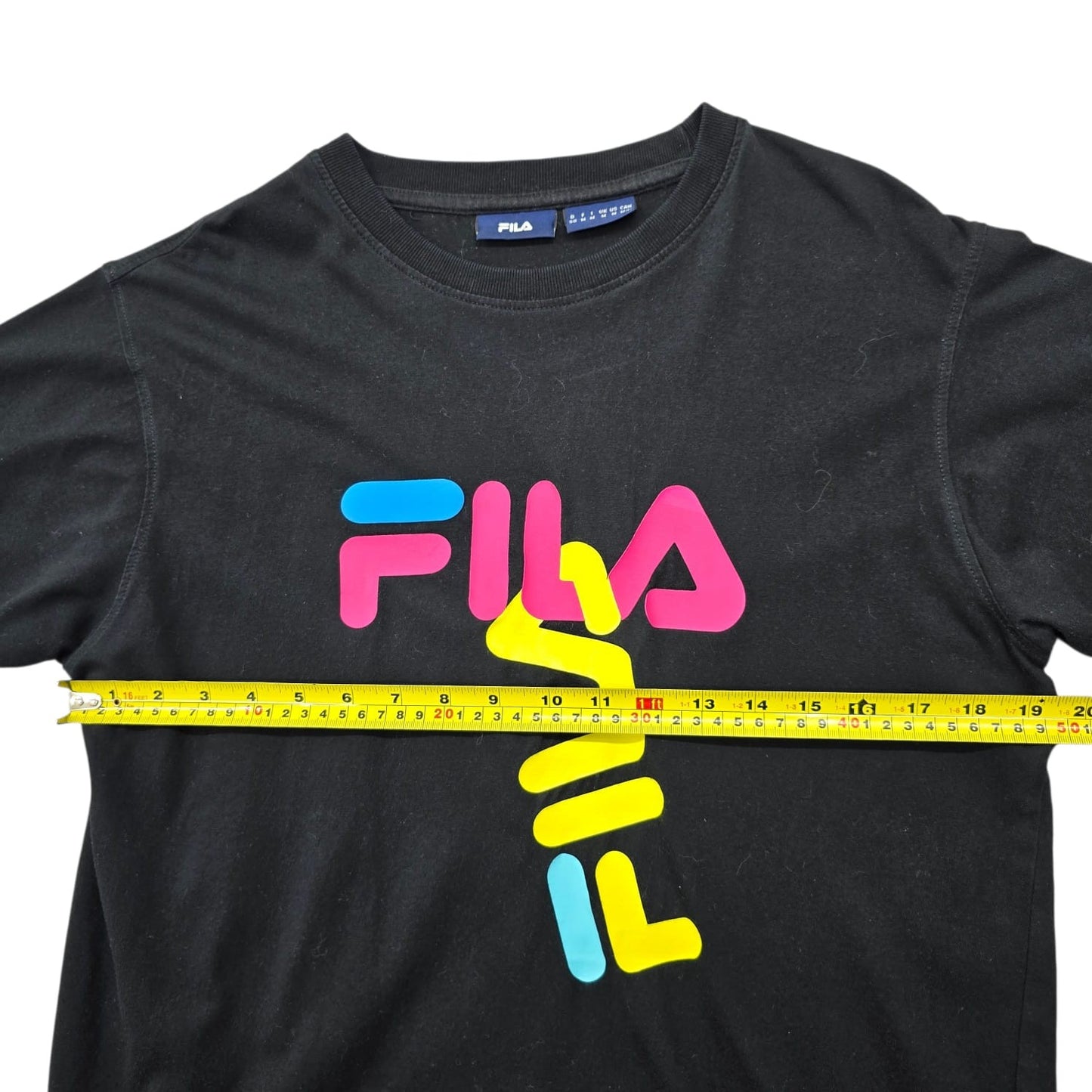 Fila Men's Black Logo Short Sleeve T-Shirt Size M