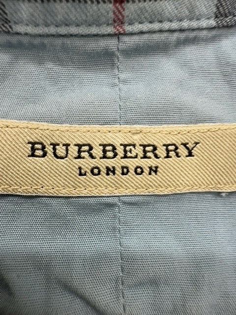 Burberry London Men's Blue Cotton Short Sleeve Button Down XXL