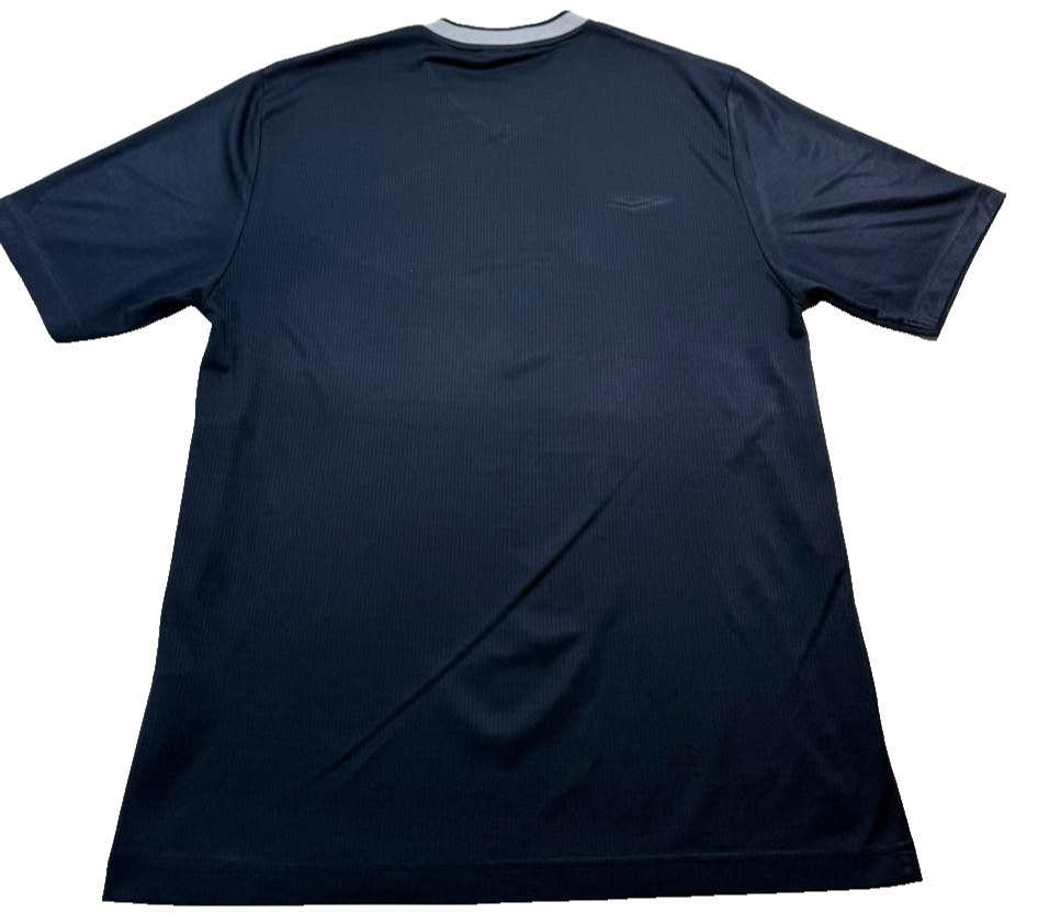 Vintage Umbro Navy Blue Soccer Jersey Men�S Xl Short Sleeve V-Neck Training Top