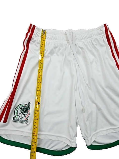 Adidas Men's White Mexico Shorts Size L Recycled Polyester