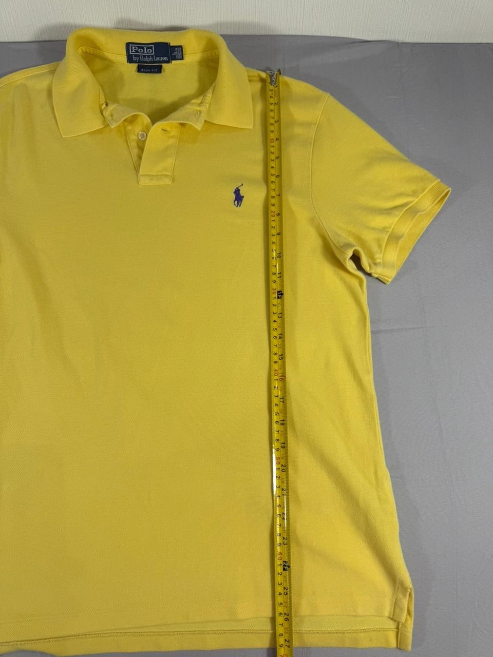 Polo Ralph Lauren Slim Fit Yellow Polo Shirt Men's Short Sleeve M
