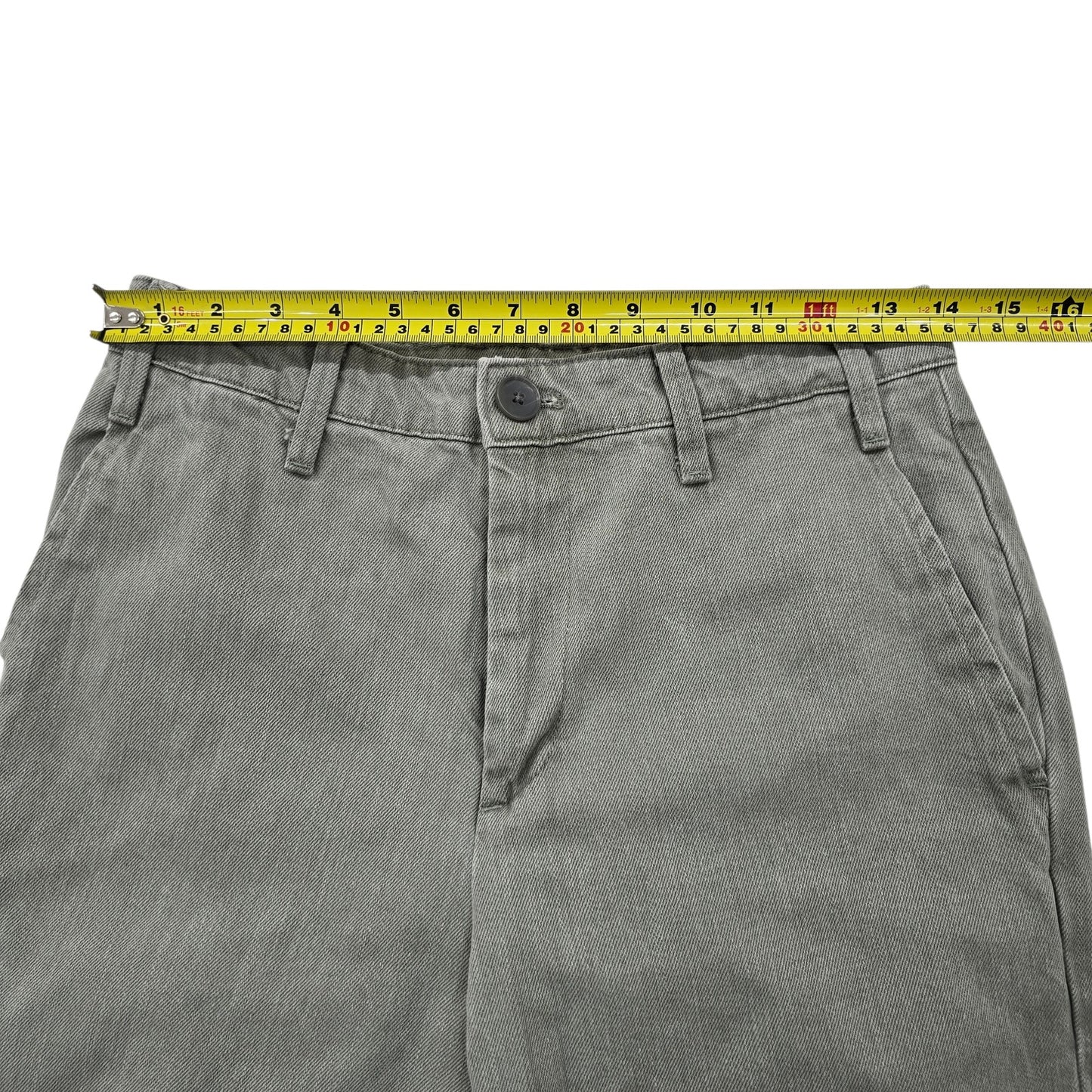 Zara Men Gray Straight Jeans XS Mid Rise Light Wash Button Fly Regular