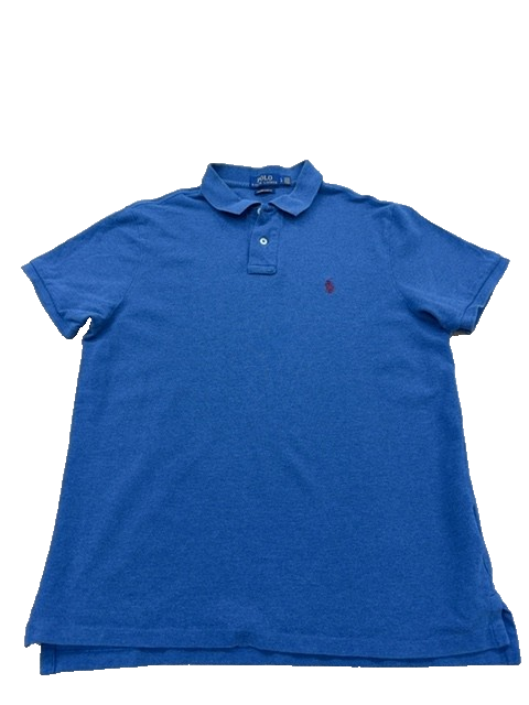 Polo Ralph Lauren Men's Navy Custom Slim Fit Polo Shirt Short Sleeve