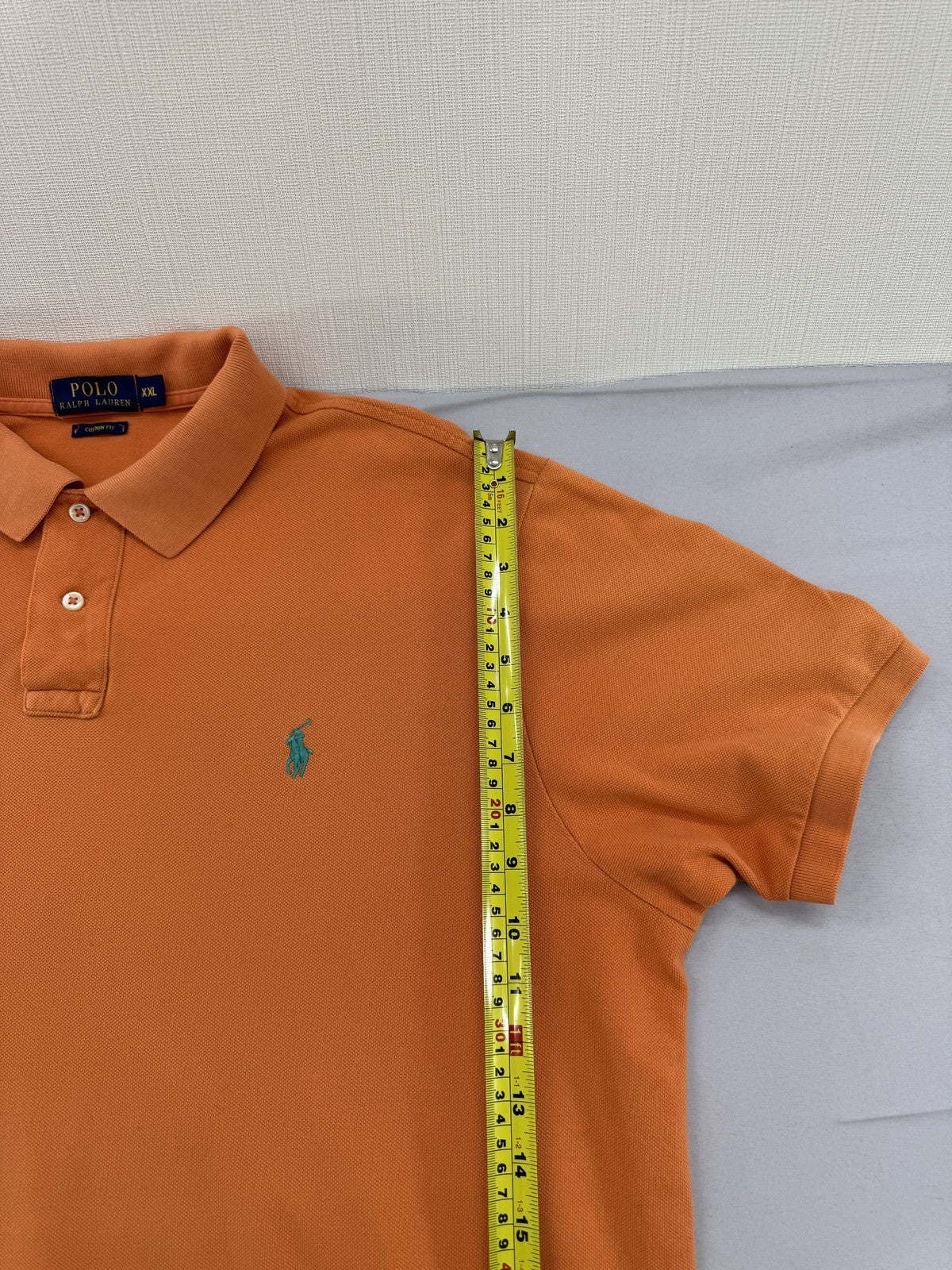 Polo Ralph Lauren XXL Orange Cotton Mesh Polo Pony Logo Short Sleeve