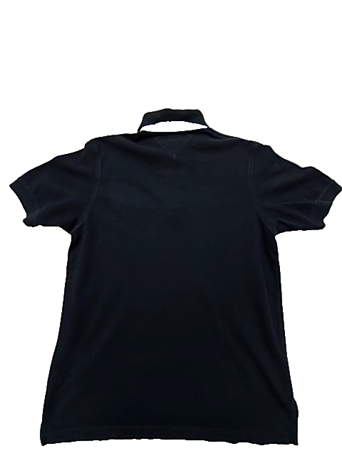 Tommy Hilfiger Men's Black Polo Shirt Size S Short Sleeve Cotton Logo