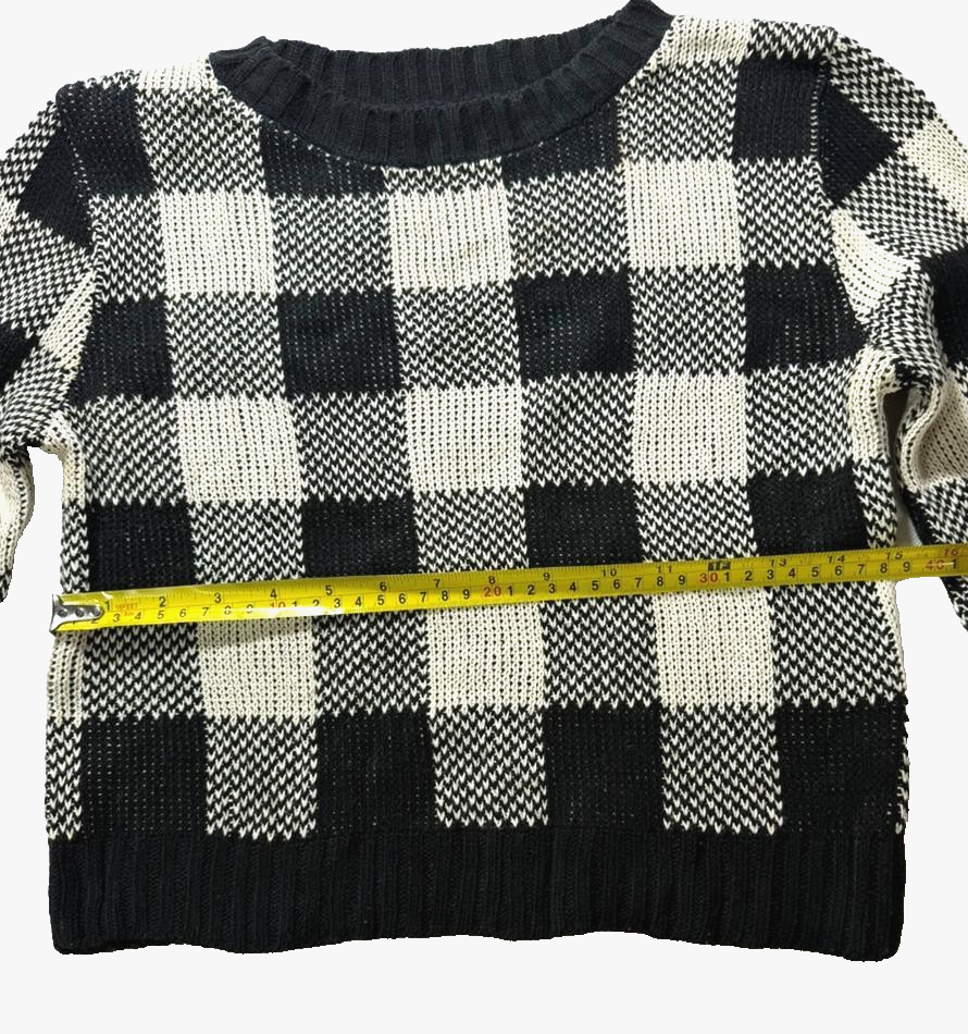 Miso Women's Black And White Jumper Size 6