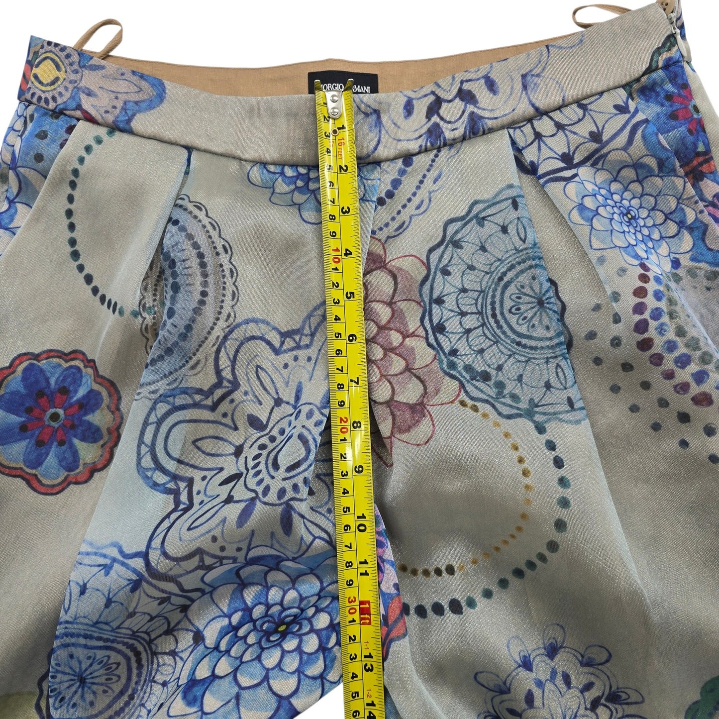 Giorgio Armani Women's Cream Mandala Pants Size 46