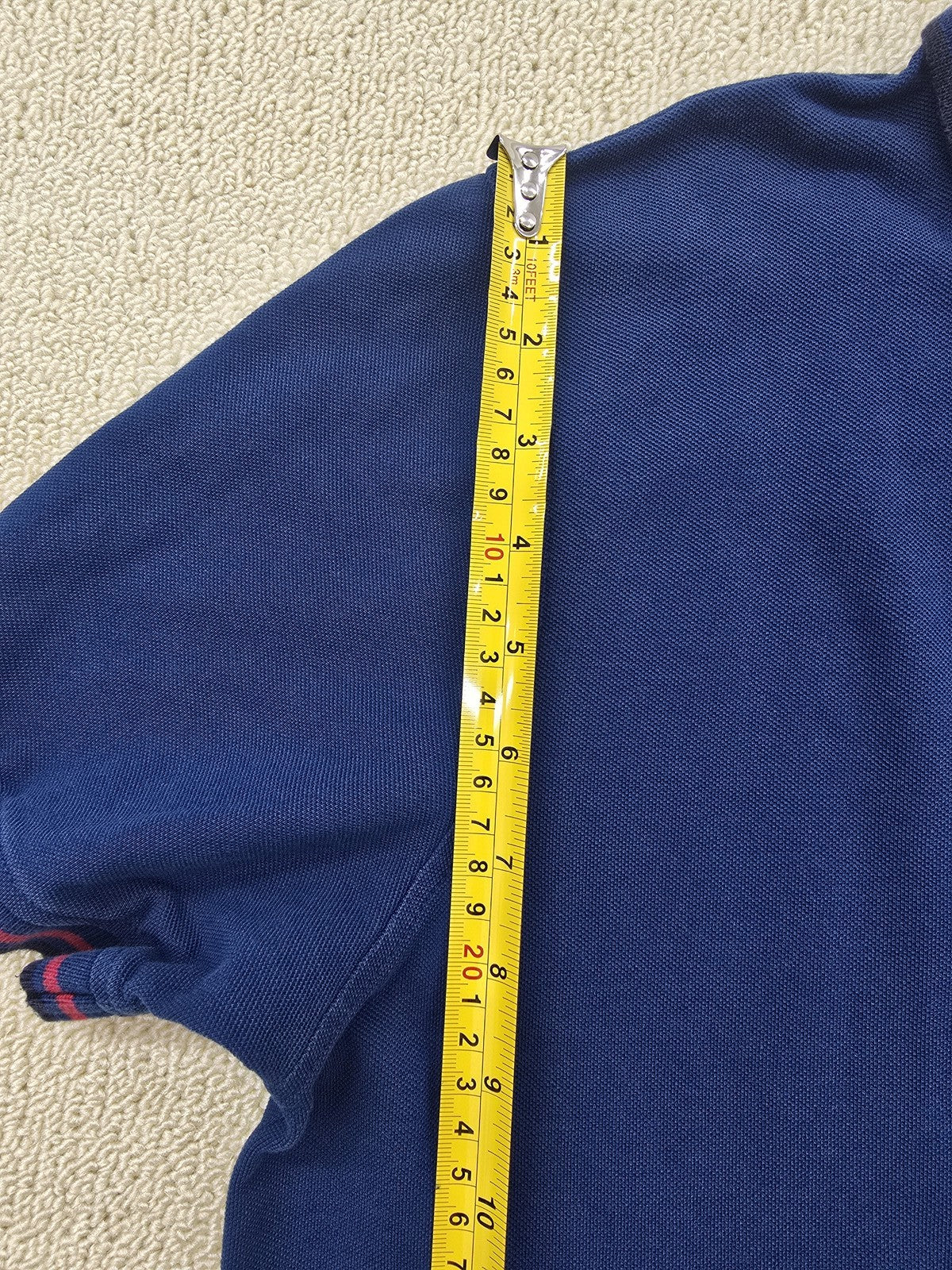 Tommy Hilfiger Men's Navy Slim Fit Short Sleeve Polo L Cotton