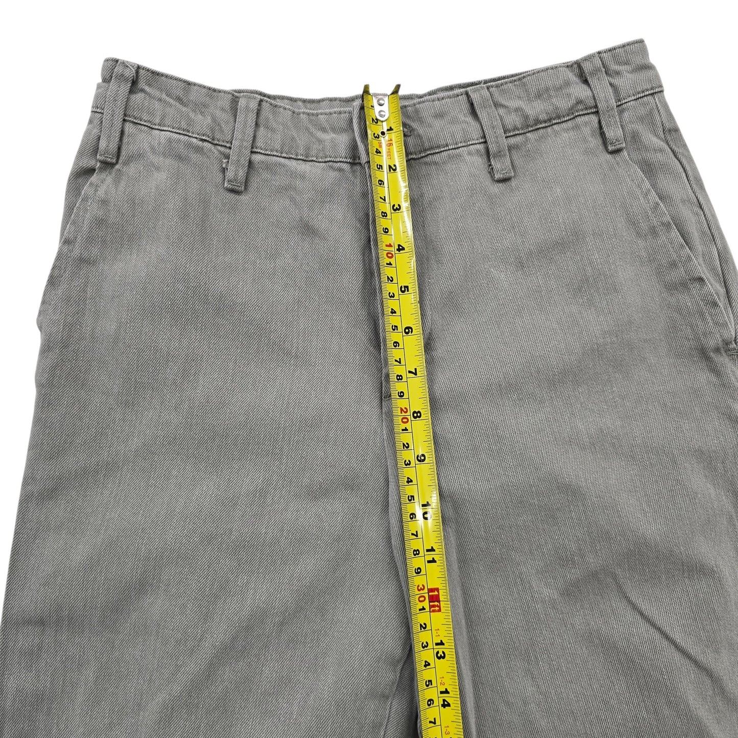 Zara Men Gray Straight Jeans XS Mid Rise Light Wash Button Fly Regular