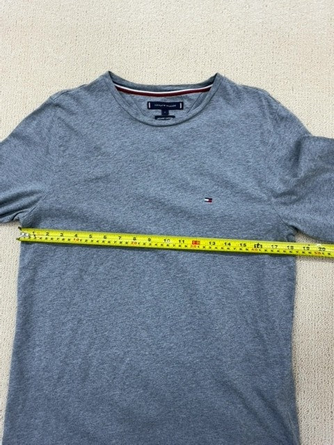 Tommy Hilfiger Men's Grey Long Sleeve T-Shirt Size S Organic Cotton