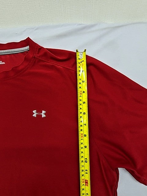 Under Armour Men's Red Short Sleeve T-Shirt Size LG Crewneck