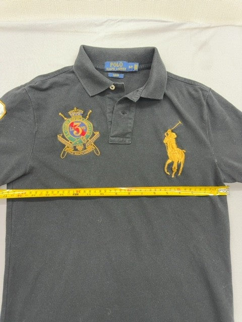 Polo Ralph Lauren Men's Grey Slim Fit Polo Shirt Size S Cotton