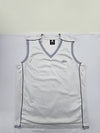 Adidas Men's White Tank Top – Size XXL, Striped, V-Neck