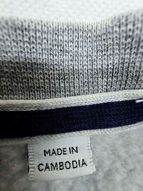 Lacoste Men's Grey Crew Neck Sweatshirt S Cotton Blend Croc Logo
