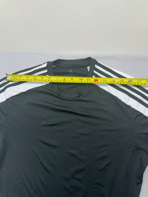 Adidas Men's Black Stripe Primegreen L Short Sleeve T-Shirt