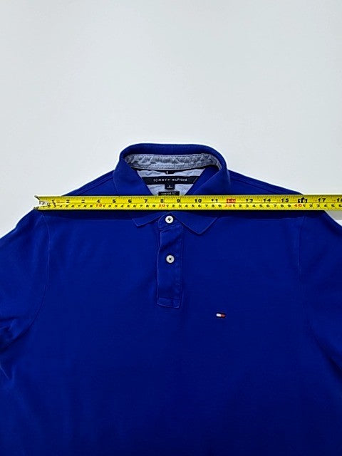 Tommy Hilfiger Men Blue Logo Polo Shirt Size M New?