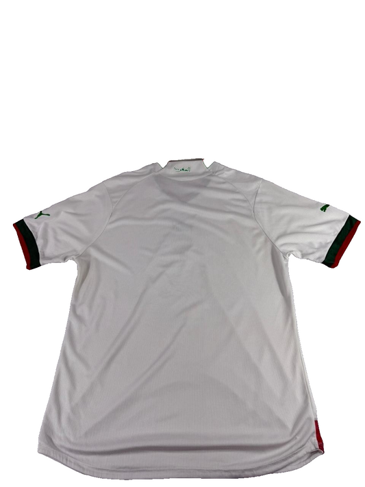 Puma Men's White Jersey – Size L, Morocco National Team Large, Short Sleeve