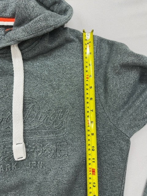 Superdry Black Label Men's M Gray Fleece Hoodie Vintage