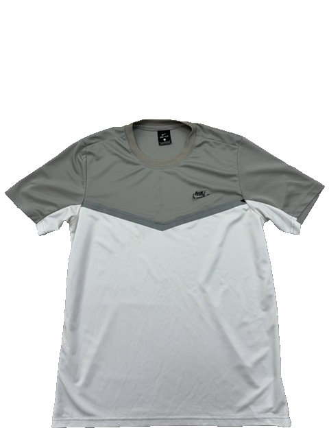 Nike Men's L Grey/White Dri-FIT Color Block T-Shirt