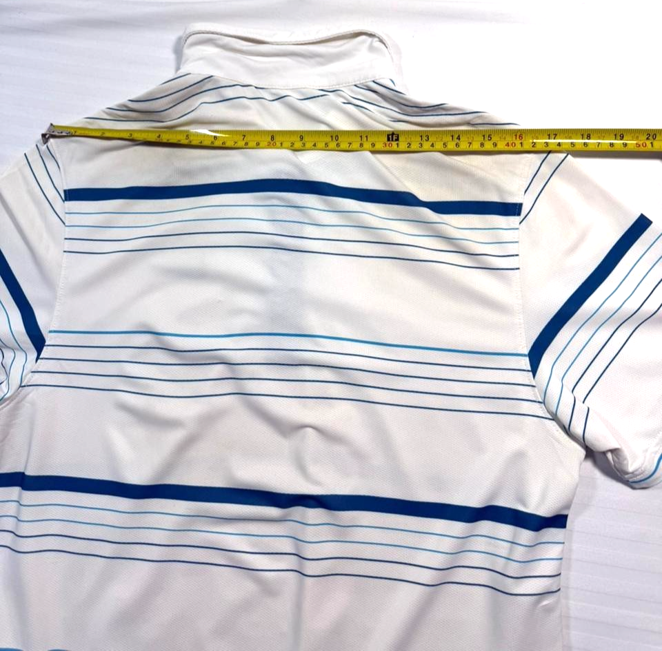 Nike Dri-FIT Golf Polo Shirt With White And Blue - Size S
